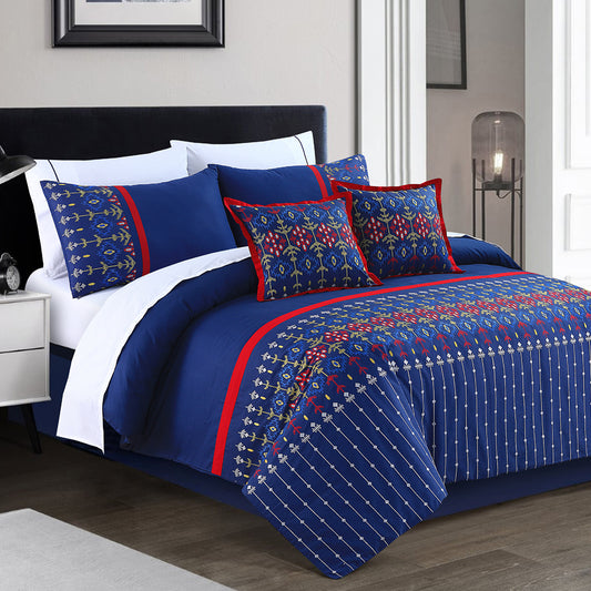 Brocade 6Pcs Embroidered Bedset - Gift Pack