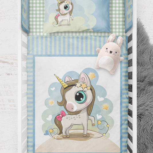 Unicorn Baby Cot Set