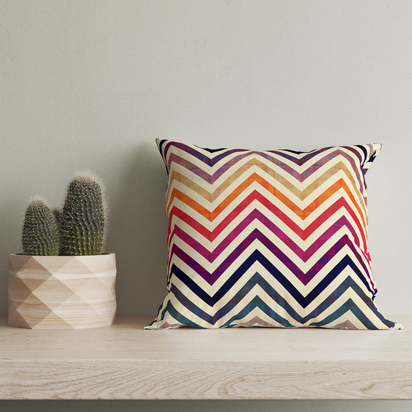 Multi-Chevron Printed Cushion