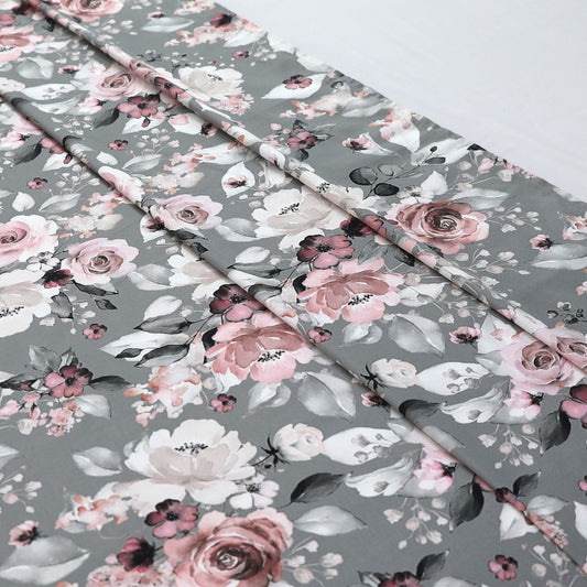 Frosted Rose Garden Digital Printed Sheet Set