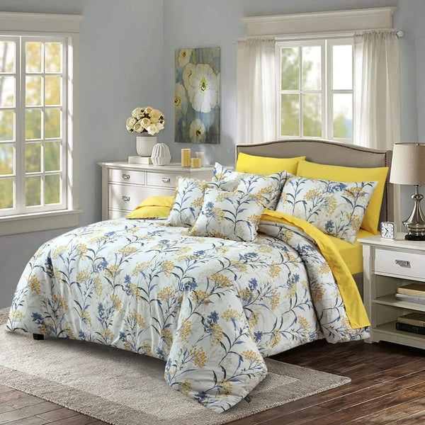 Sunlit Floral Digital Printed Duvet Cover Set