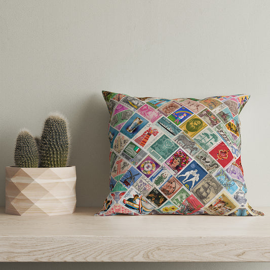 Stamps Printed Cushion