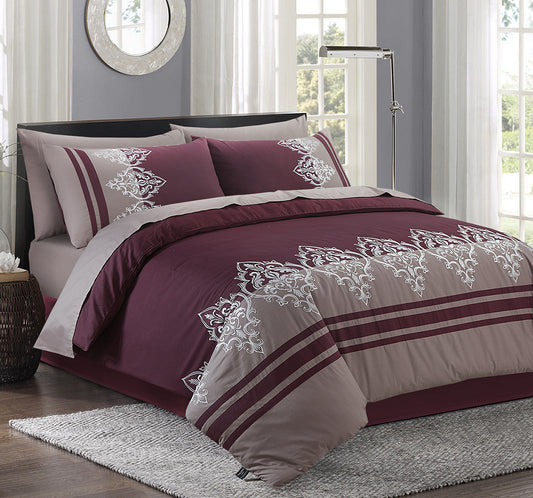 Eclat 6Pcs Embroidered Bedset - Gift Pack