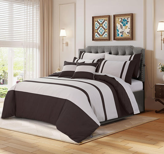 Tranquil Stripes Embellished Quilt Cover Set