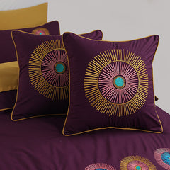 Tribal 06Pcs Embroidered Quilt Cover Set