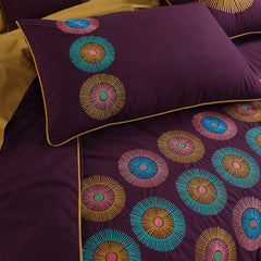 Tribal 06Pcs Embroidered Quilt Cover Set