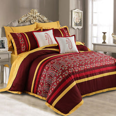 Paisley Embroidered Quilt Cover Set