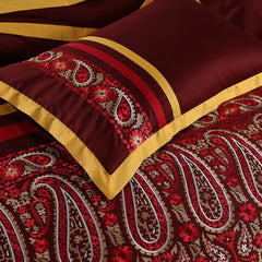 Paisley Embroidered Quilt Cover Set