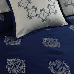 Greek Embroidered Quilt Cover Set