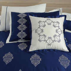 Greek Embroidered Quilt Cover Set