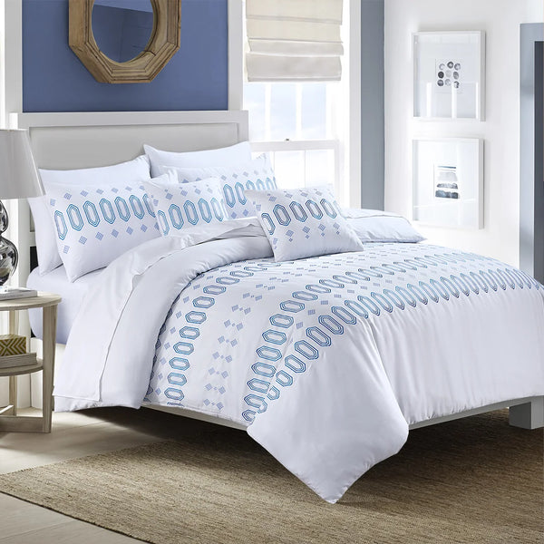 Octave Embroidered Quilt Cover Set