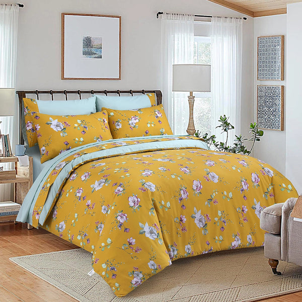 Amber Bloom Duvet Cover Set