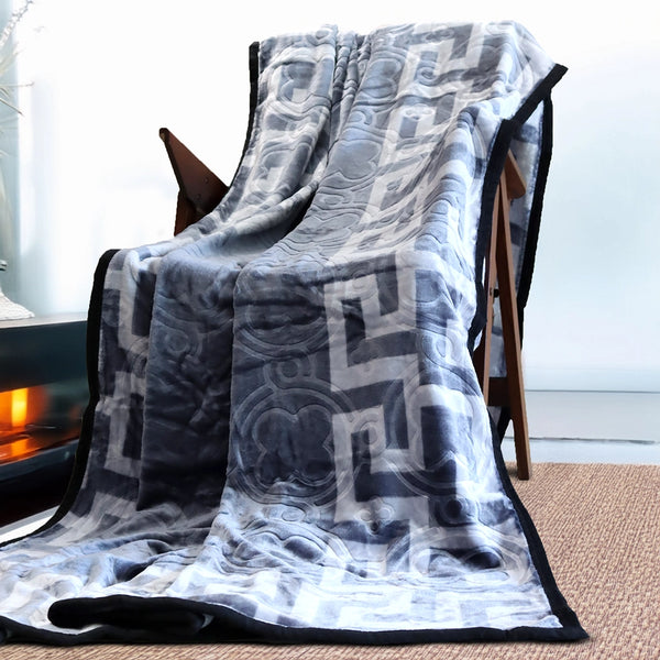 Grid Ultra-Soft Velvet Fleece Blanket
