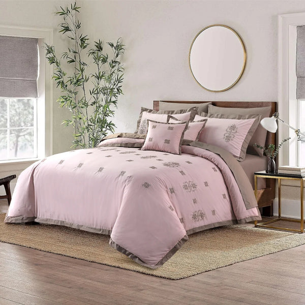 Petal Essence Embroidered Duvet Cover Set