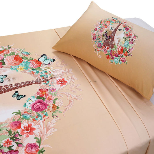 Fluttering by the Eiffel Digital Printed Sheet Set