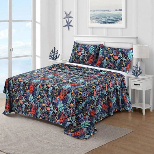 Ocean Coral Reef Digital Printed Sheet Set