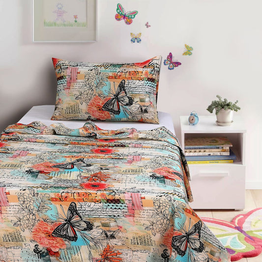 Vintage Wings Digital Printed Sheet Set