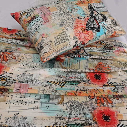 Vintage Wings Digital Printed Sheet Set