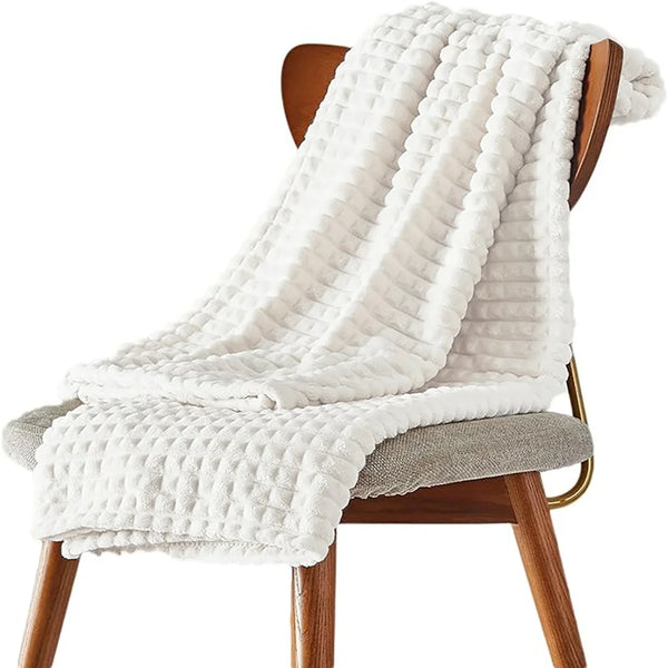 White Waffle Fleece Blanket