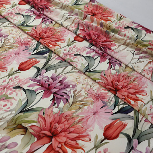 Blossoming Coral Garden Digital Printed Sheet Set