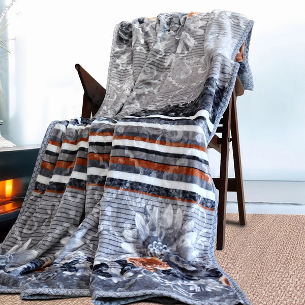 Modern Bliss Grey Fleece blanket