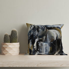 Abstract Horse Cushion