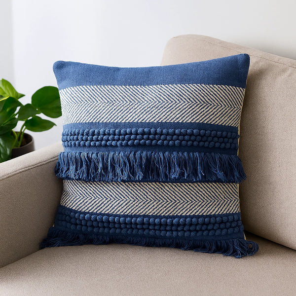 Azure Charm Handmade Cushion Cover