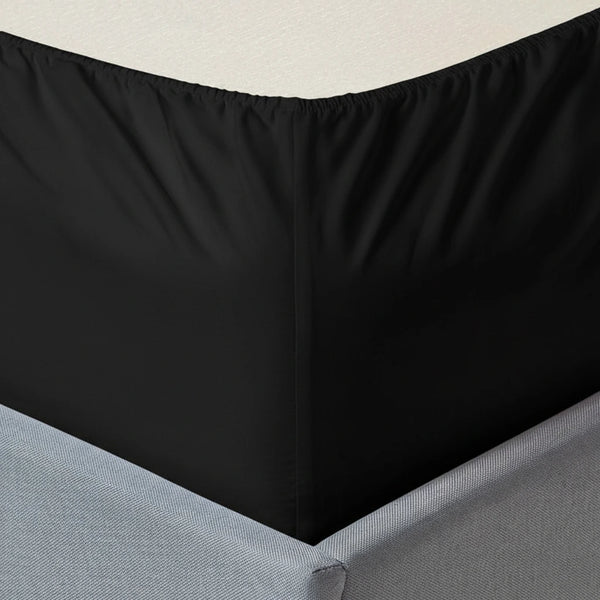 Black T400 Fitted Sheet
