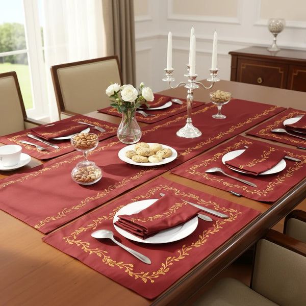 Baron's Embroidered Table Linen Set