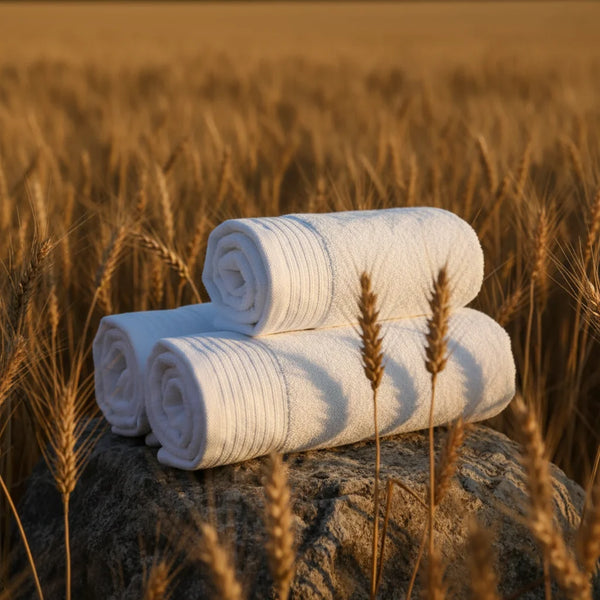Serenity Ribbed White Towel