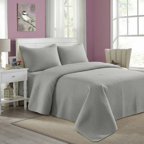 Grey Bricks Bed Spread Set