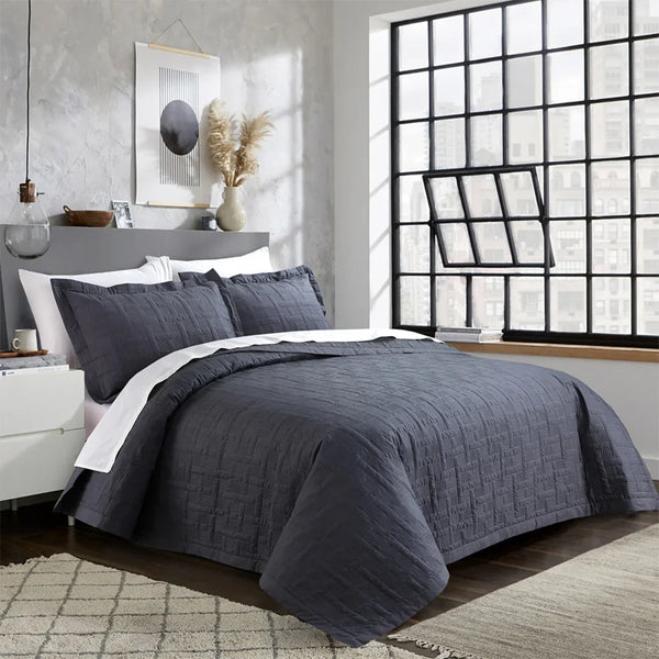 Grid Bedspread Set