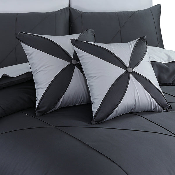Midnight Embellished Embroidered Cushion Cover Pair