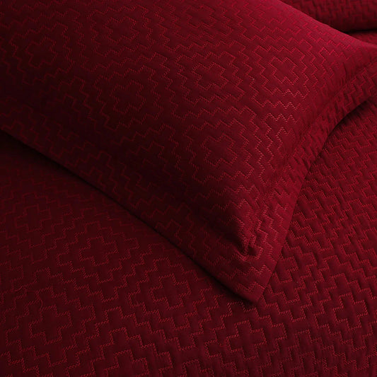 Moroccan Burgundy Bedspread Set