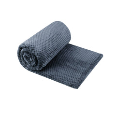Grey Grid Fleece Blanket