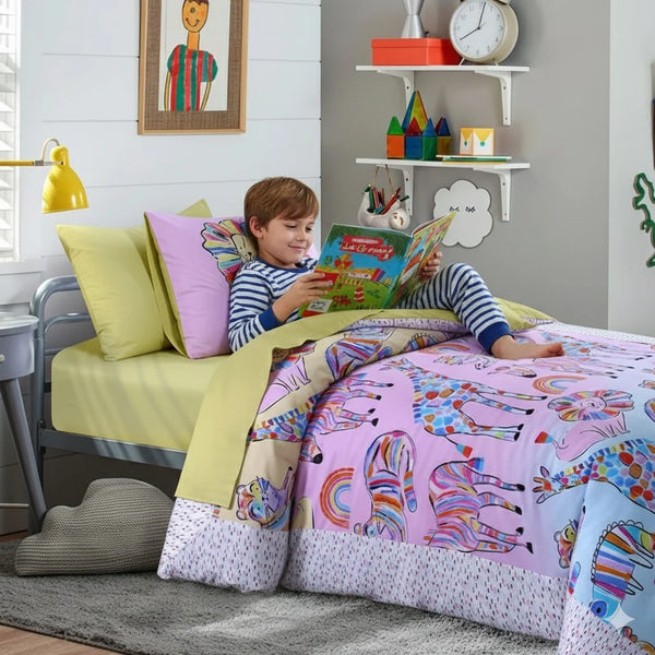 Pastel Zoo Quilt Cover Set