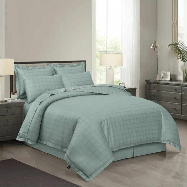 Ash Blue Duvet Cover Set