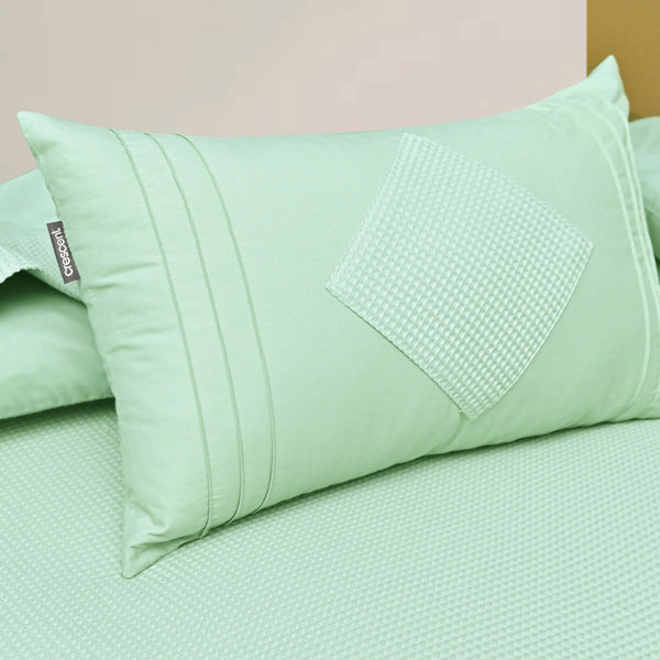 Mint Waffle Textured Deck Pillow Pair