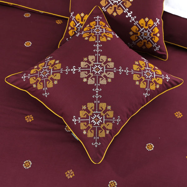 Ethnic Embroidered Cushion Cover Pair