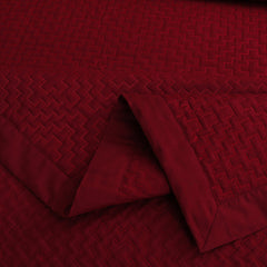 Moroccan Burgundy Bed Spread Set (3Pcs)