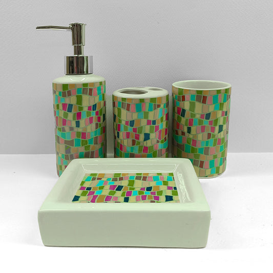 Mosaic Art Ceramic Bath Set