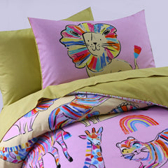 Pastel Zoo Quilt Cover Set