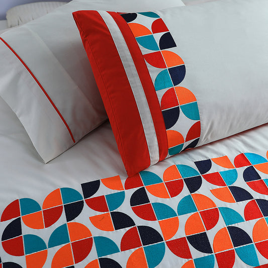 Docomo Embroidered Quilt Cover Set