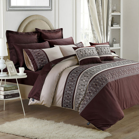 Resonant Embroidered Quilt Cover Set