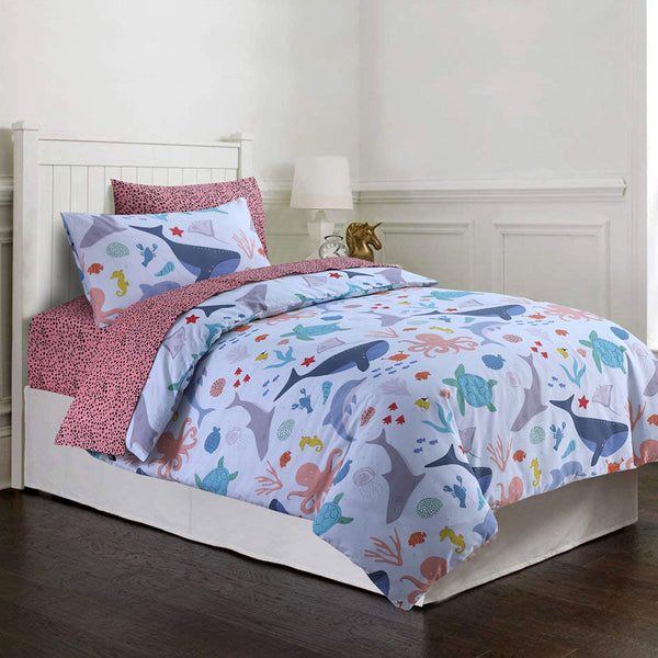 Blue Whales Quilt Cover Set