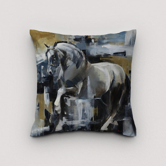 Abstract Horse Cushion