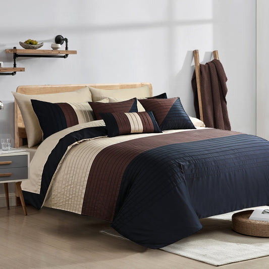 Ascent Pleated Quilt Cover Set