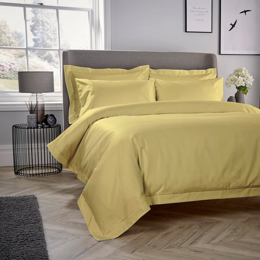 Beige 100% Cotton Sateen Quilt Cover Set