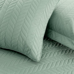 Braided Sea Green Bed Spread Set