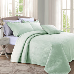 Braided Sea Green Bed Spread Set
